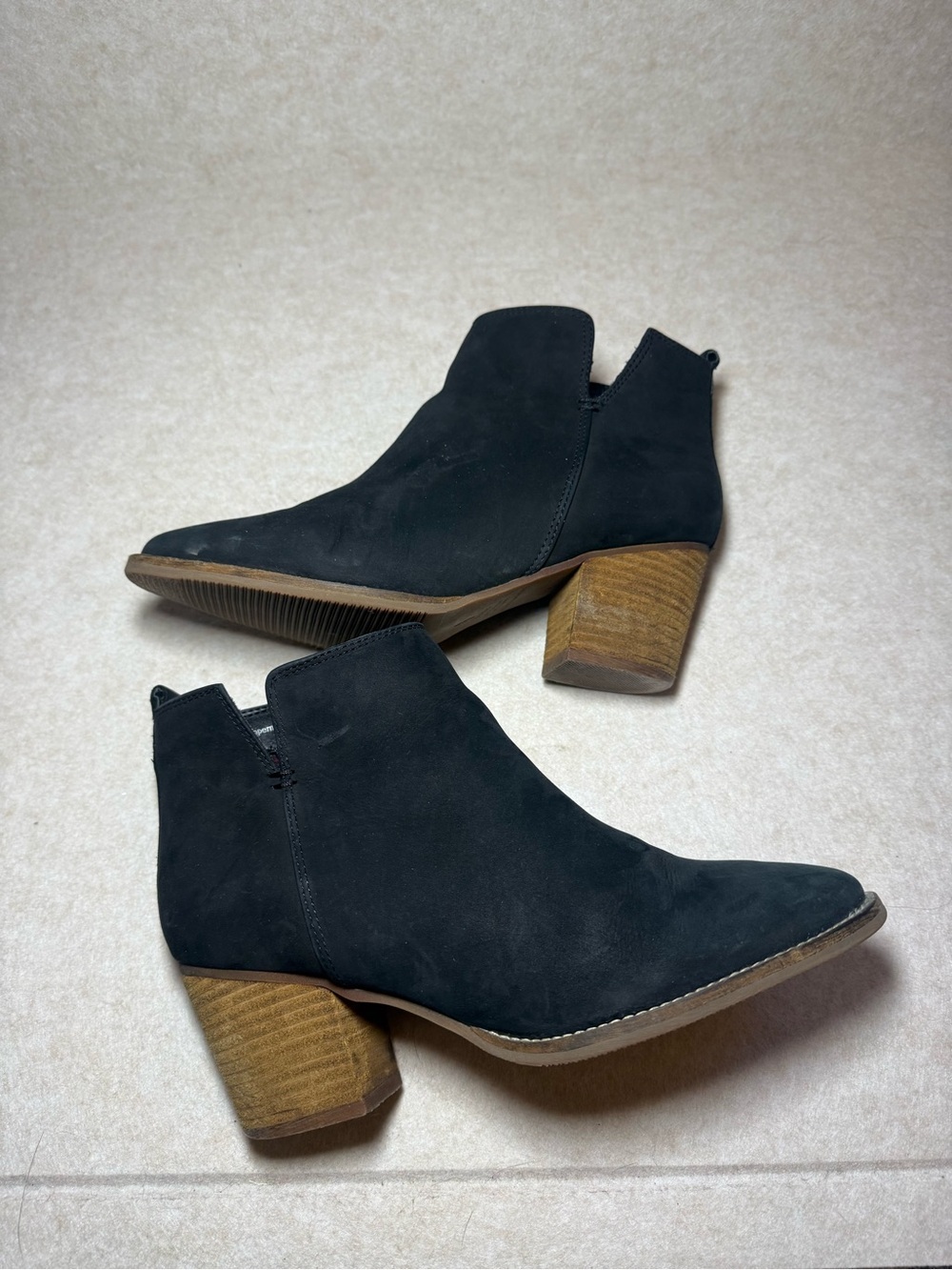 Blondo Nova Waterproof Blank Ankle Bootie Heels Nubuck Leather Size 8 1/2 M - Picture 5 of 10